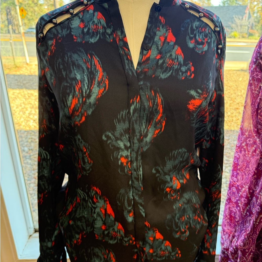 Marchesa Black and Red Blouse
